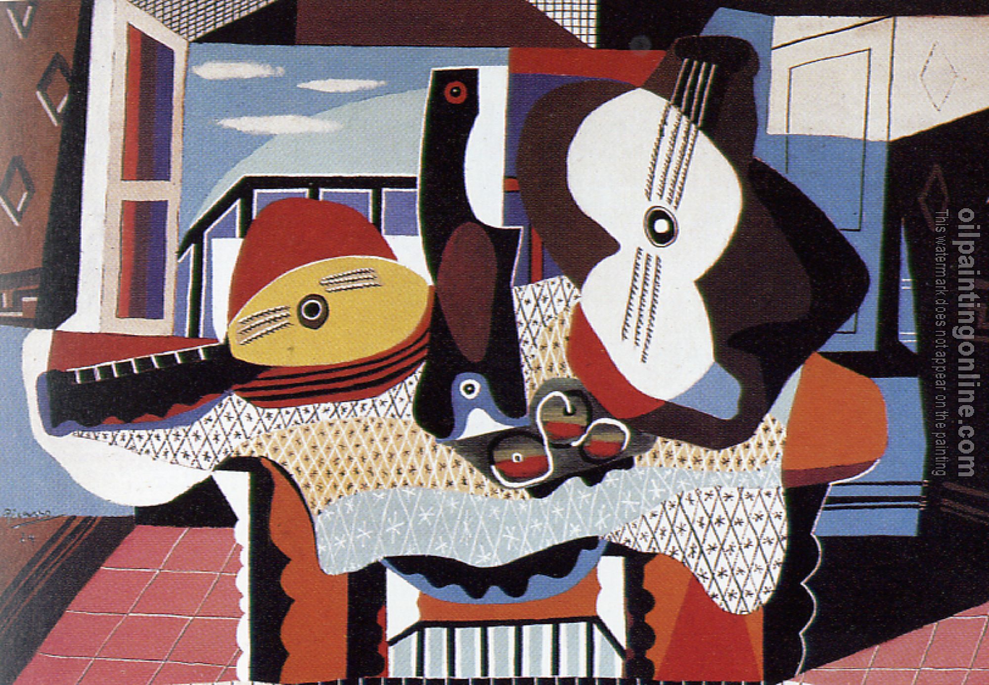 Picasso, Pablo - mandolin and guitar